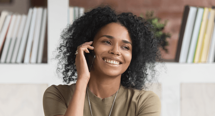 woman on phone