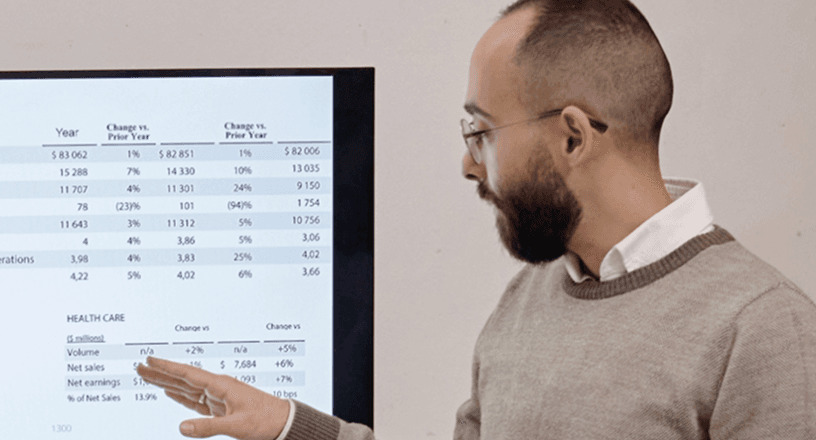 man giving presentation